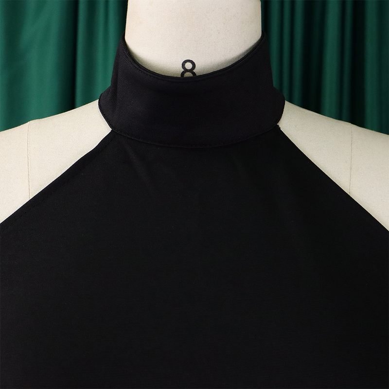 Costume décontracté à la mode pour femmes, vêtements privés d'été pour dames, haut à col licou plissé, jambes larges_voghion.com