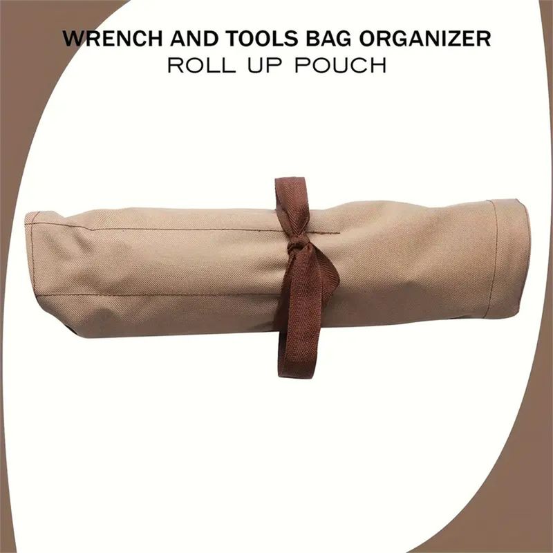 Versatile organizer arrotolabile per chiavi inglesi da 16 tasche: borsa portautensili impermeabile e resistente per un'efficienza in movimento_voghion.com