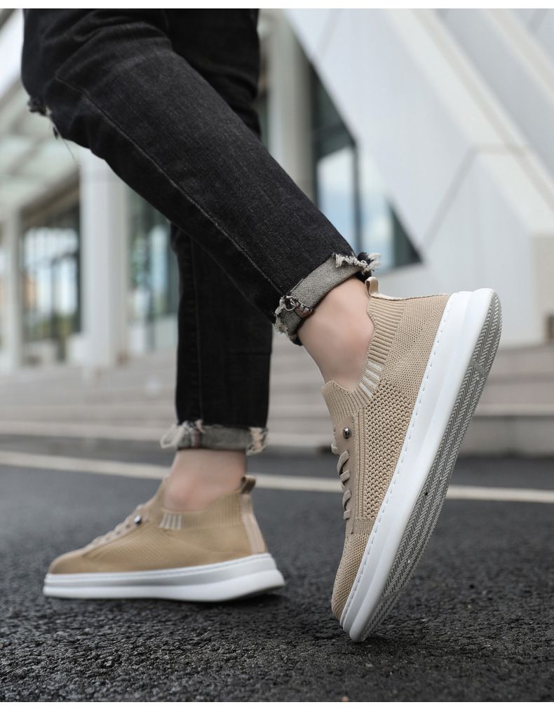 Men's Slip-On Sneakers - Breathable Knit Mesh Casual Shoes For Walking & Daily Wear (Lightweight Comfortable & Easy On/Off Design)_voghion.com