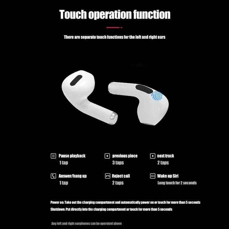 2024 Pro6 TWS Kabelloses Bluetooth-Hör-Feed 5.0 Touch-Steuerung 9D Stereo-Sport-Feed Eingebettetes Mikrofon_voghion.com