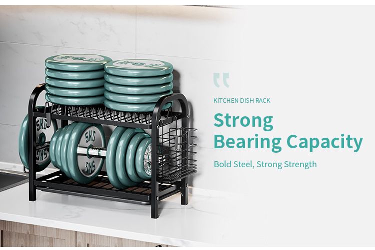 Scaffale portaoggetti da cucina, scolapiatti, scolapiatti, scaffale portaoggetti, tavolo monostrato, filtro per l'acqua e scolapiatti per ciotole e bacchette_voghion.com