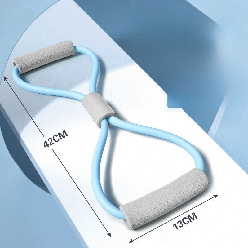 Fascia per yoga a forma di 8, corda di resistenza a forma di 8, dispositivo di stretching per la bellezza, per uso domestico, per modellare la schiena snella._voghion.com