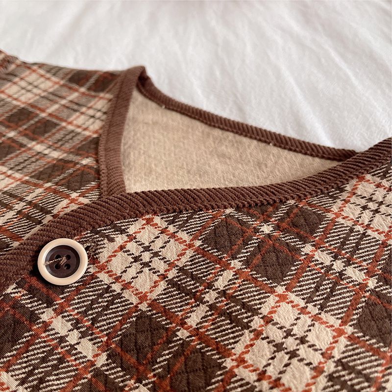 Boys' Spring New Fashionable Western Baby And Children's Princess Style Long Sleeve Checkered Coat Three Piece Set_voghion.com