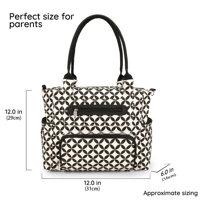 Aboutbaby Large Capacity 7-Piece Diaper Bag Set Multi-Functional Shoulder Tote With Spacious Compartments Stylish & Durable Polyester Travel Daily Use_voghion.com