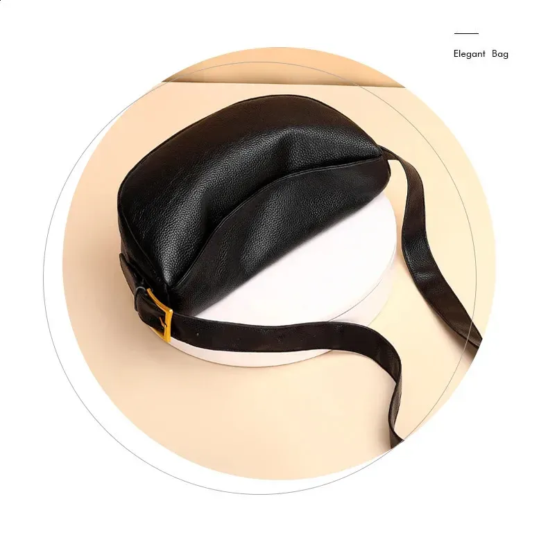 Borsa a mano da donna in vera pelle al 100%, tracolla larga, borsa a tracolla da donna di alta qualità, 240828_voghion.com