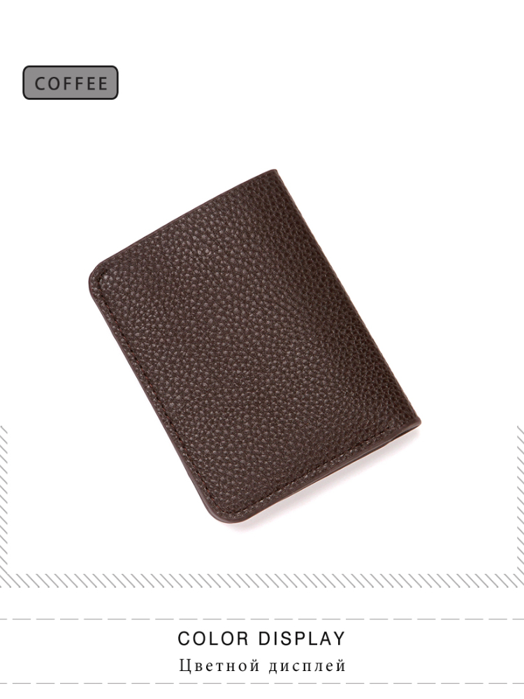 Vīriešu maka karšu turētājs, mini vīriešu maka, plāns maks, PU ādas maki, naudas klipši, ID karšu turētāji, Carteira Masculina_voghion.com