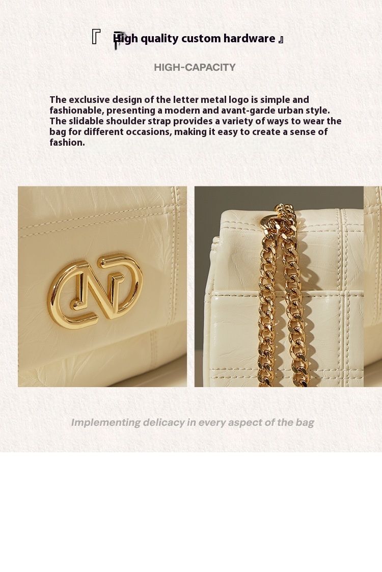 2024 Nuova borsa da donna NOVAGLAM con cuciture, piccola borsa quadrata, tracolla diagonale, borsa a catena, borsa da pendolare con senso avanzato_voghion.com