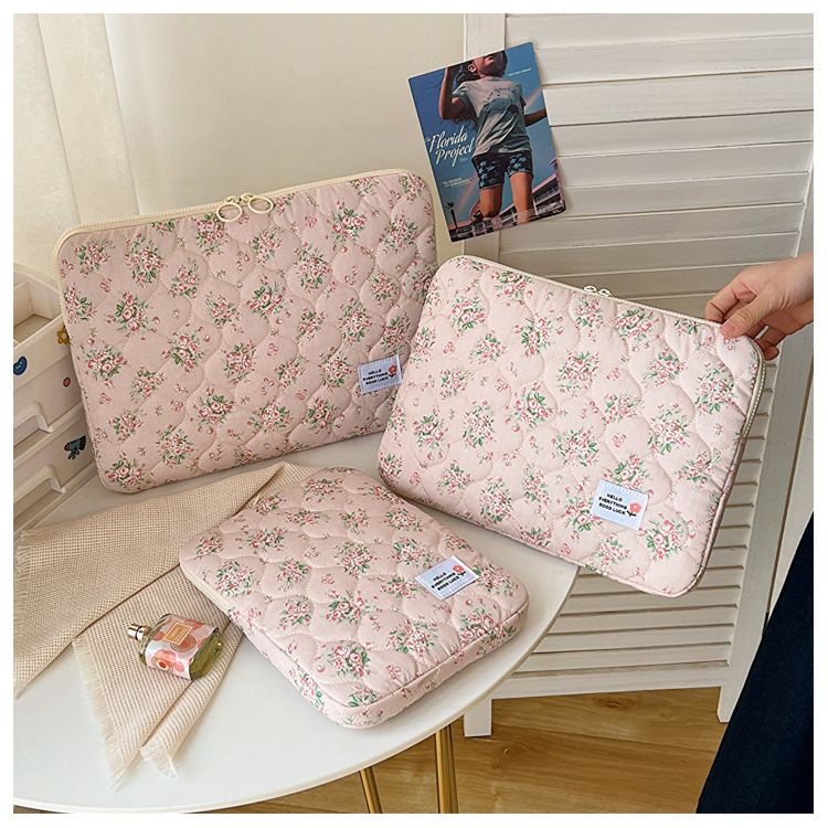 Korean INS Niche Design Heart-shaped Polka Dot Laptop Bag 14inch Notebook 11inch IPad Sleeve_voghion.com
