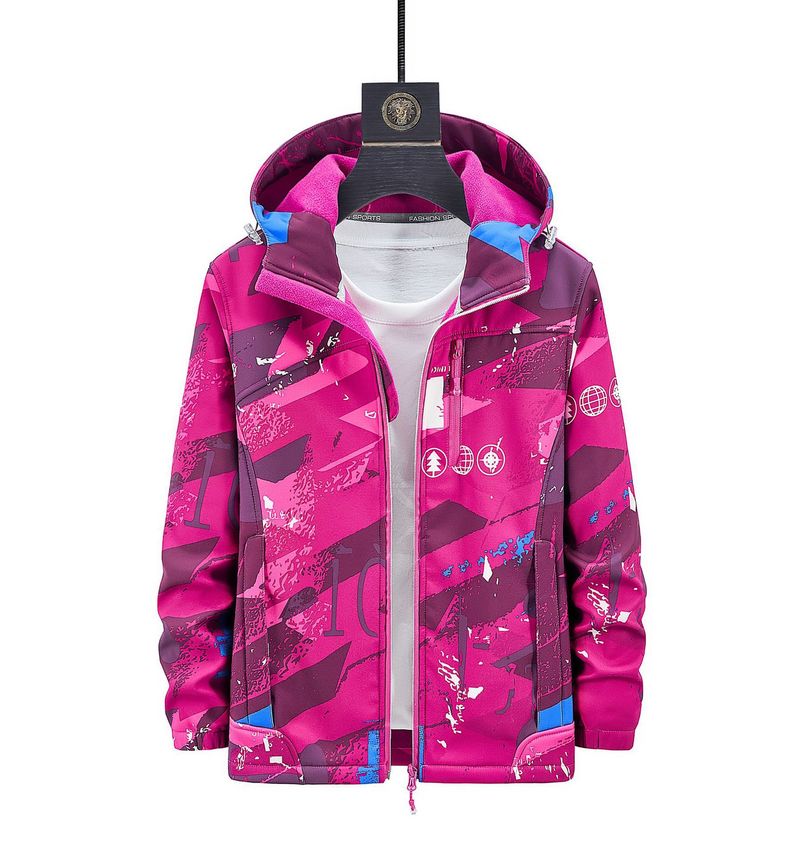 2024 New Outdoor Single Layer Soft Shell Jacket Plus Size Couples Camouflage Waterproof Windproof Coat_voghion.com