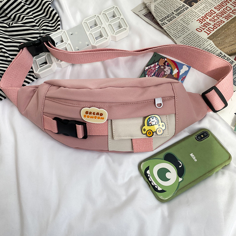 Marsupi per le donne 2023 Nuova tela per il tempo libero Tinta unita Marsupio per ragazze Carino Borsa a tracolla con tracolla Marsupi_voghion.com