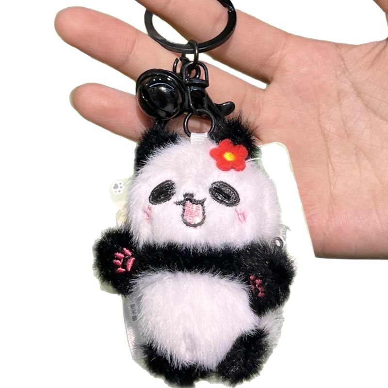 Cute Mini Keychain Backpack Small Exquisite Adorable Expression Flower Panda Pendant_voghion.com