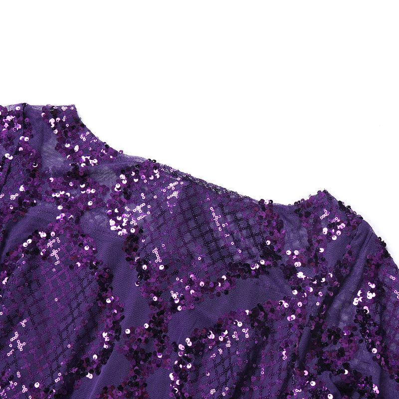 Sequin Fringe Bodycon Dress For Women – Elegant Party Midaxi Dress With Flowy Sleeves, Plus Size Available (Black/Purple/Green)_voghion.com