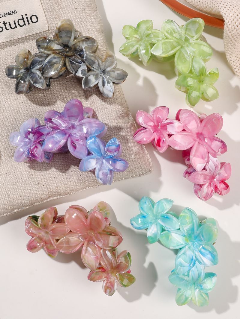 2/4/6 STK Sommerblumen-Haarklammer für Frauen, starker Halt, rutschfest, hawaiianischer Hibiskus, süßes Strand-Haar-Accessoire für dickes Haar_voghion.com