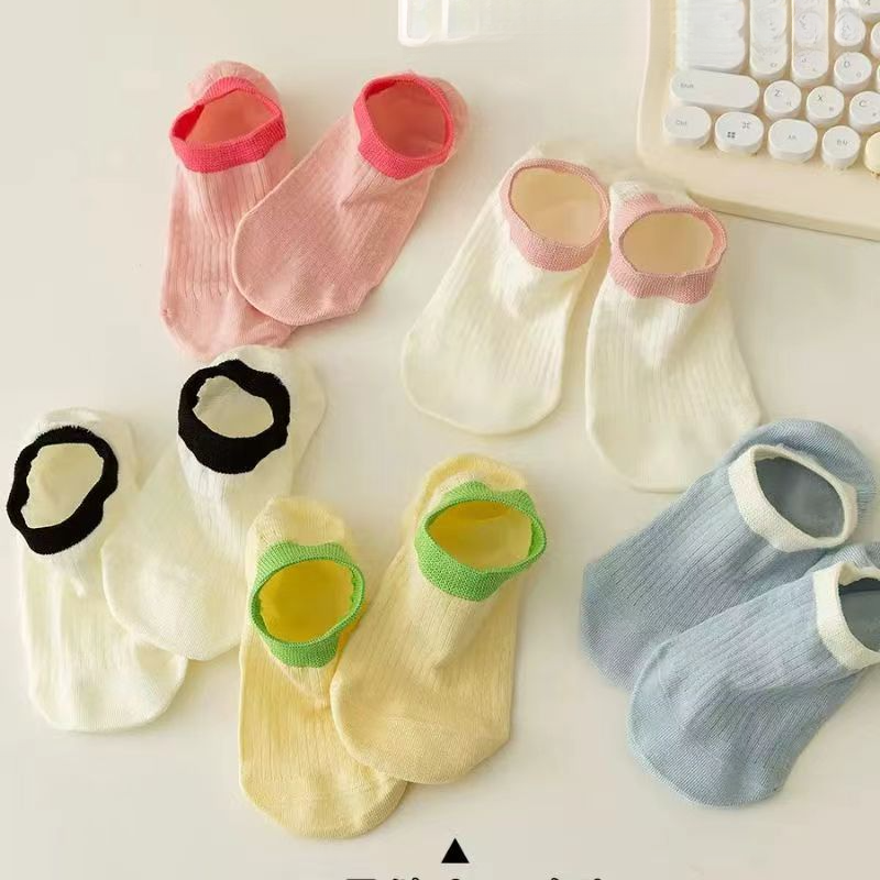 Women's Summer Thin Invisible Non-slip Anti-odor Outdoor Packaging Padded Non-slip Sweat Cotton Socks_voghion.com
