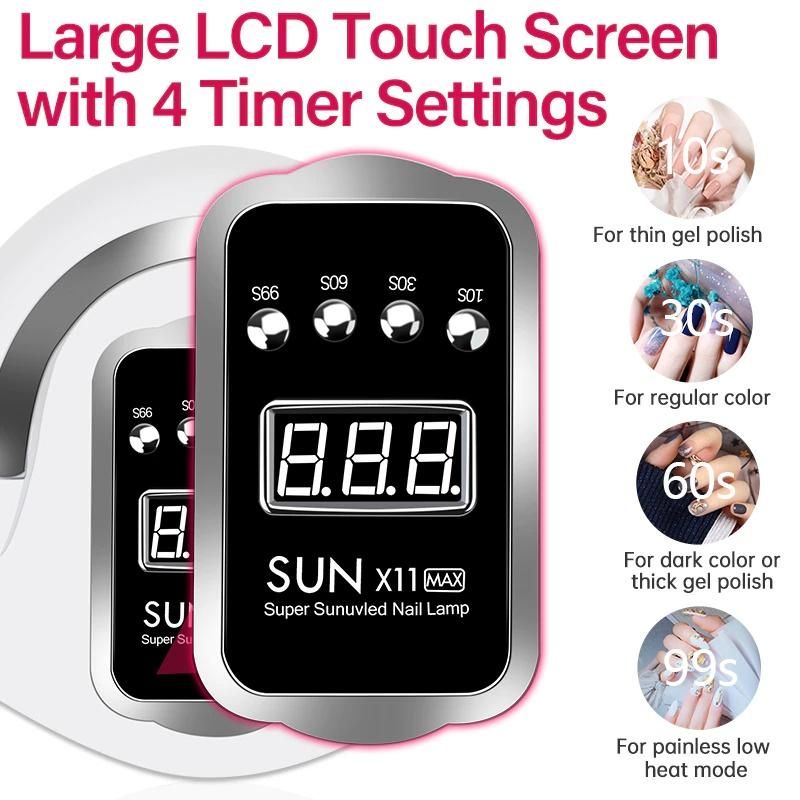 Nouveau 66LEDs lampe à ongles acrylique lampe de séchage de Gel à ongles avec Mode basse chaleur capteur intelligent Machine d'art des ongles_voghion.com
