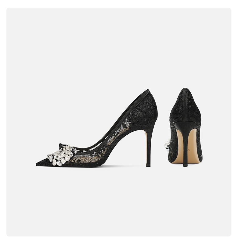 Nouvelles chaussures à talons hauts à bout pointu et à lacets, élégantes et à la mode, style décontracté et décontracté_voghion.com