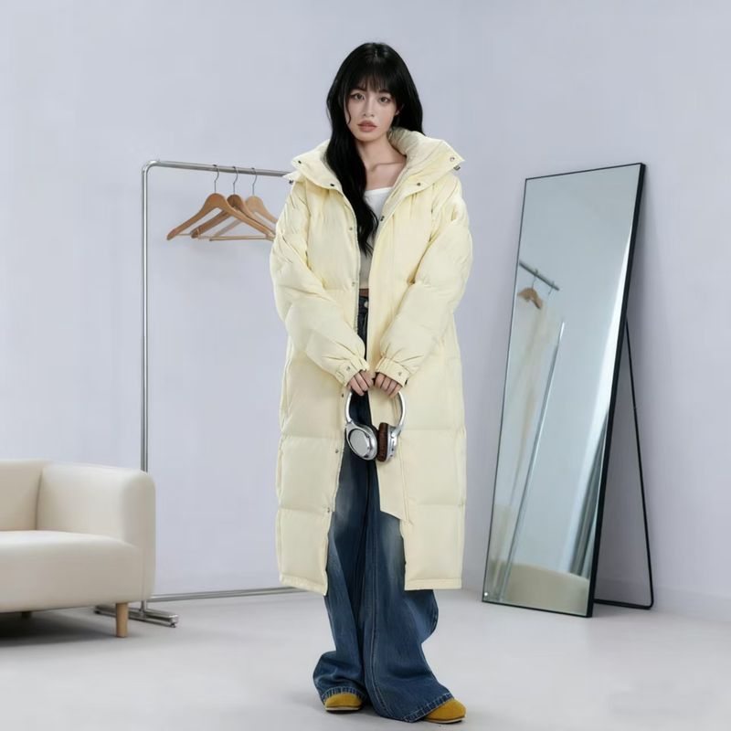 Mädchen Liangshi Herbst Gleiches Modell 2025 Neue Daunenjacke Damen Extra Lang Winter Dick Locker Overknee Paar Herrenmantel_voghion.com