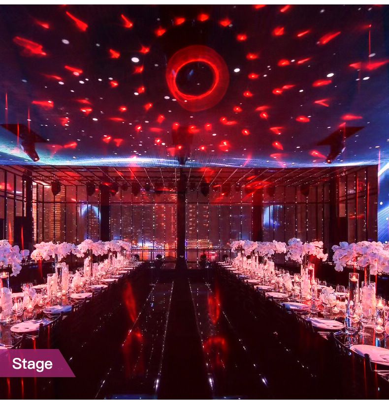 Wireless Bluetooth DJ Speaker Stage RGB Light,360° Rotating Disco Ball Night Light For KTV Bar Home Party Festivals_voghion.com