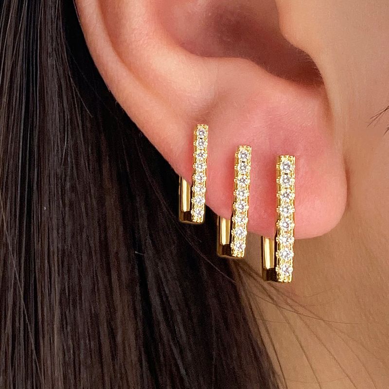 GEOMETRIC TRIO - Alloy Hoop Earrings Set (High-End Minimalist Jewelry, Retro Personality Design)_voghion.com