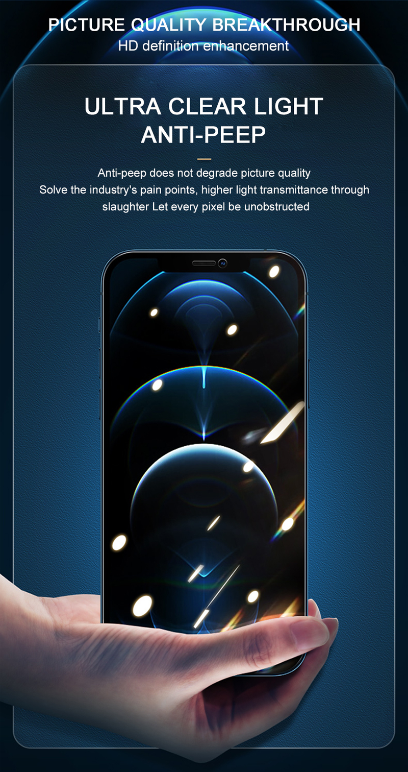 Protecteurs d'écran de confidentialité pour iPhone 12 11 13 Pro Max Mini, trempé Anti-espion pour iPhone XS MAX X SE 6 14 7 8 Plus_voghion.com