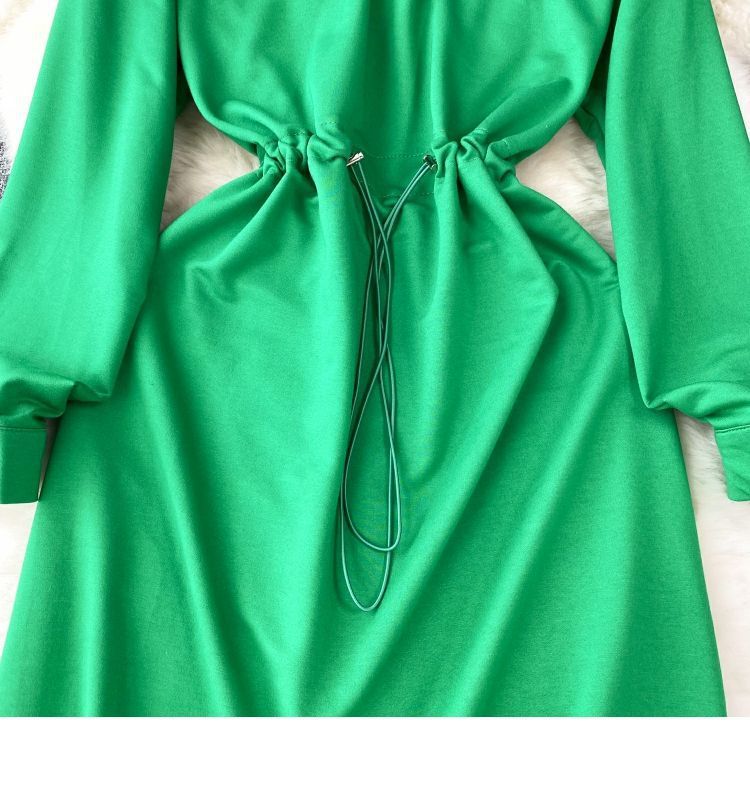 Women's Clothing New style dress for women in autumn, niche design, denim Polo collar, contrast color stitching, fashionable sweater dress_voghion.com