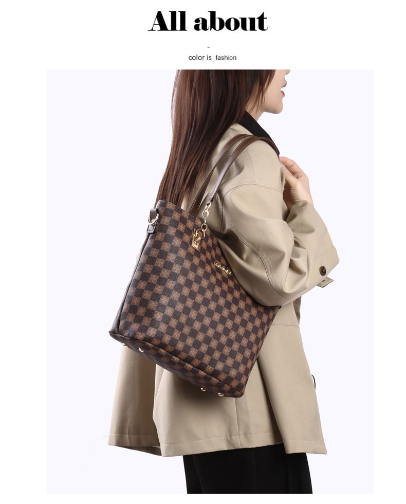 Borse da donna, borsa da donna retrò, nuova moda, borsa a quadri per mamma e bambino, grande capacità, semplice, da portare a mano, a tracolla_voghion.com