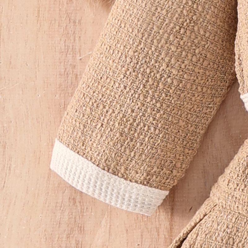 Vêtements pour enfants printemps et automne tendance style Xiaochan costume fille à manches longues nœud manteau jupe plissée costume deux pièces_voghion.com