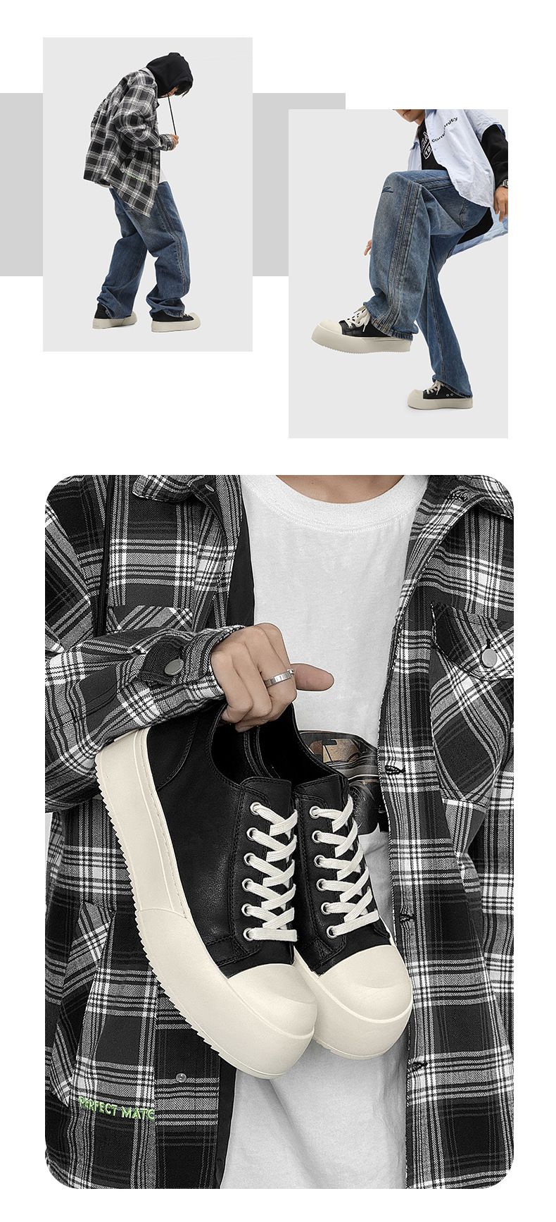 Herbstliche schwarze Sneakers für atmungsaktive dicke Sohle, die die Körpergröße erhöht, Promi-Stil, Pendler, klobiger Derby, Freizeitschuhe für Männer_voghion.com
