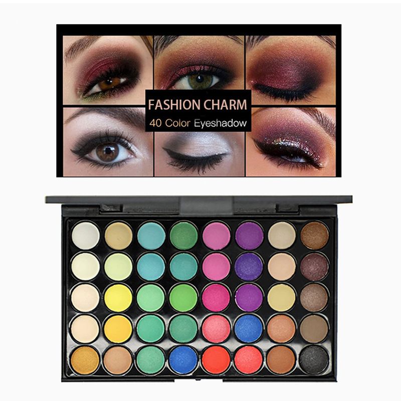 40 cores peroladas matte esfumaçadas cor terra pó não voador maquiagem modificação paleta de sombras combinadas_voghion.com