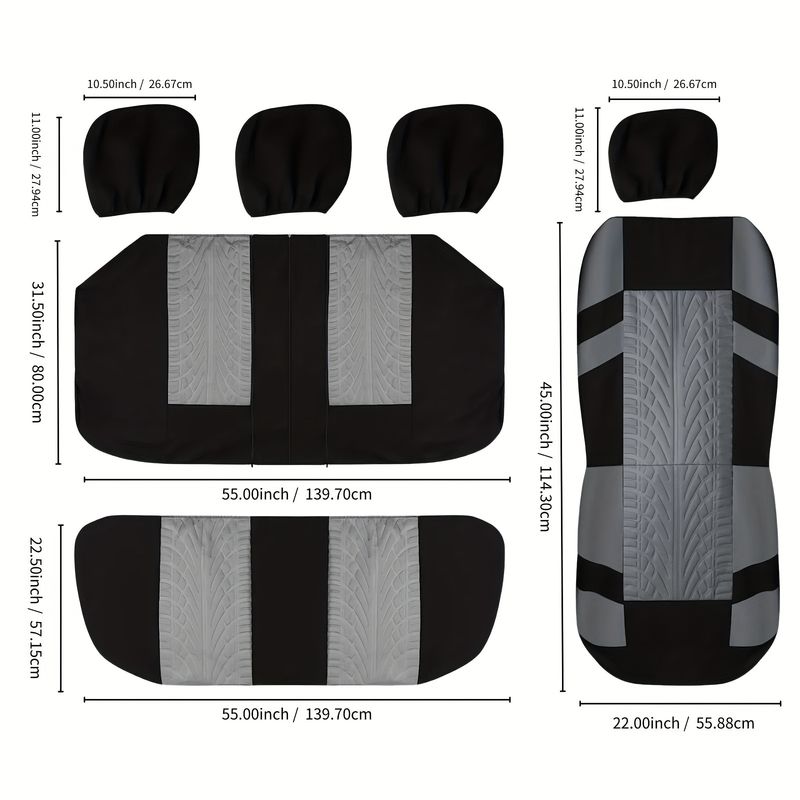 Sitz Komplettset Vorne Geteilte Rückbank Für Auto Universal Stoff SUV Limousine Van Automotive Innenbezüge_voghion.com