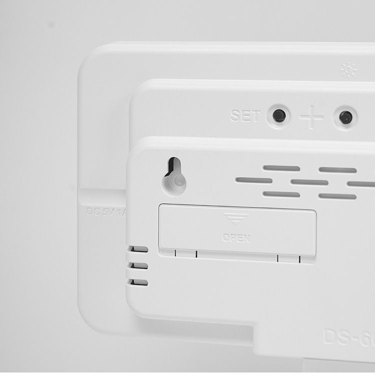 Yeni Çerçevesiz Elektronik Çok İşlevli ve Standlı Çift Kullanımlı Dijital Ekranlı Oturma Odası Duvar Saati 6617_voghion.com
