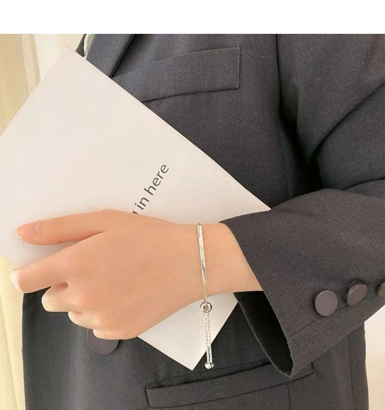 Bracciale in acciaio al titanio con lettere dorate, fatto a mano, alla moda, versatile, semplice, personalità, nicchia_voghion.com