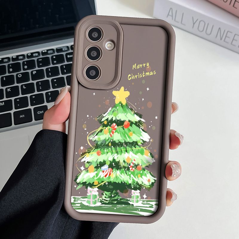 Carcasă de telefon pentru Samsung S24 S25 S21 S22 S23 Plus Ultra S20 FE A50 05 10 11 03 04 30 20 Crăciun pom de Crăciun moale din silicon_voghion.com