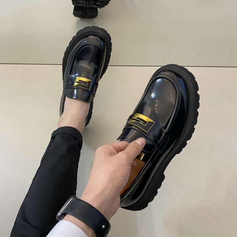 Adatto a tutte le stagioni, alla moda, in pelle, resistente all'usura, nuovo, basso, casual, sportivo, stile britannico, scarpe da uomo di alta gamma._voghion.com