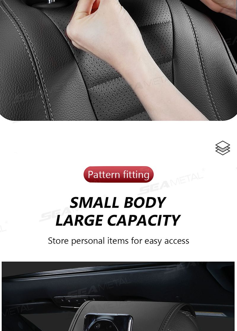 SEAMETAL Copricuscino per poggiatesta in similpelle di alta qualità, antipolvere, per poggiatesta, protezione per il collo, per accessori auto_voghion.com