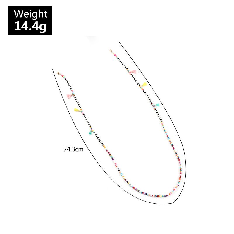 Glasses Bohemian Style Colorful Bead Mask Chain Fashion Non-Slip Tassel Accessories_voghion.com