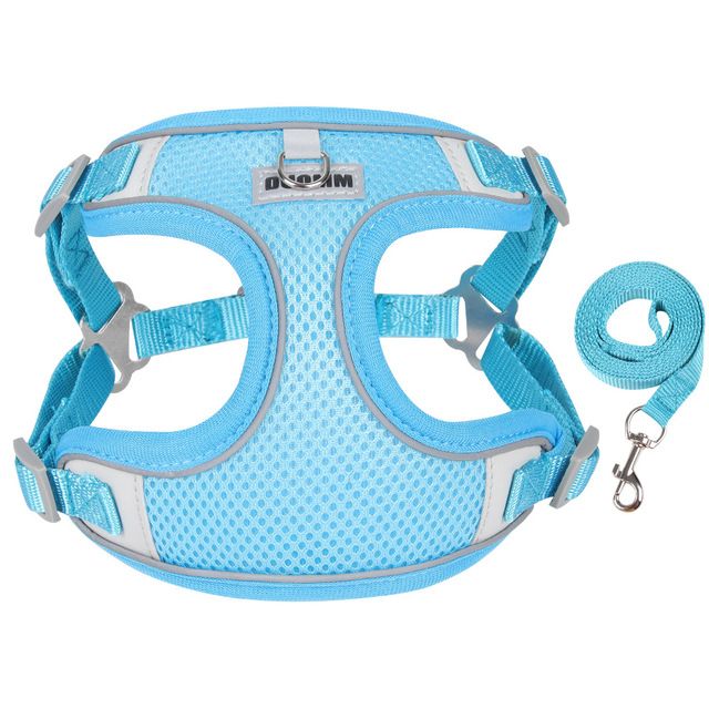 Reflective Harness Leash Dogs, Mesh Vest For Small And Medium Pets, Poodles, Dog Accessories By PawParty Store_voghion.com