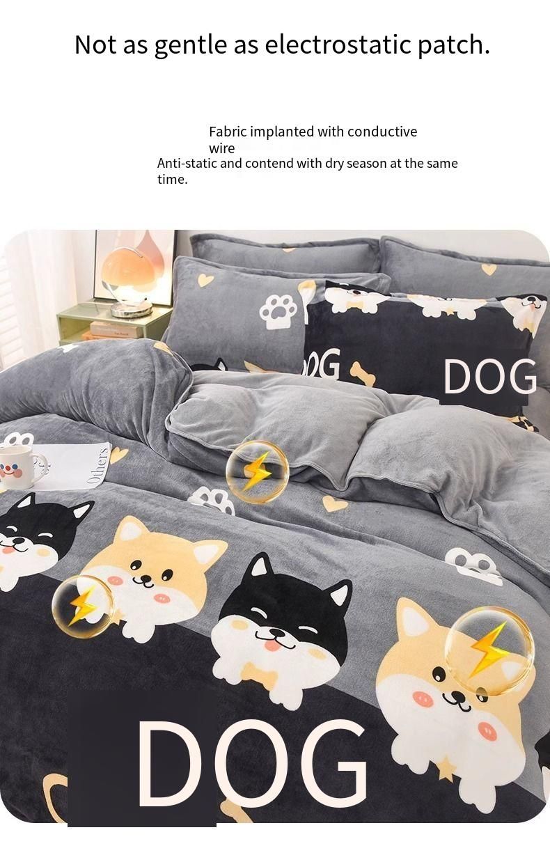 Copripiumino invernale in pile color latte, pezzo unico, copripiumino in pile corallo, pile spesso, pile bifacciale, 150, per una persona, 180x200x230_voghion.com