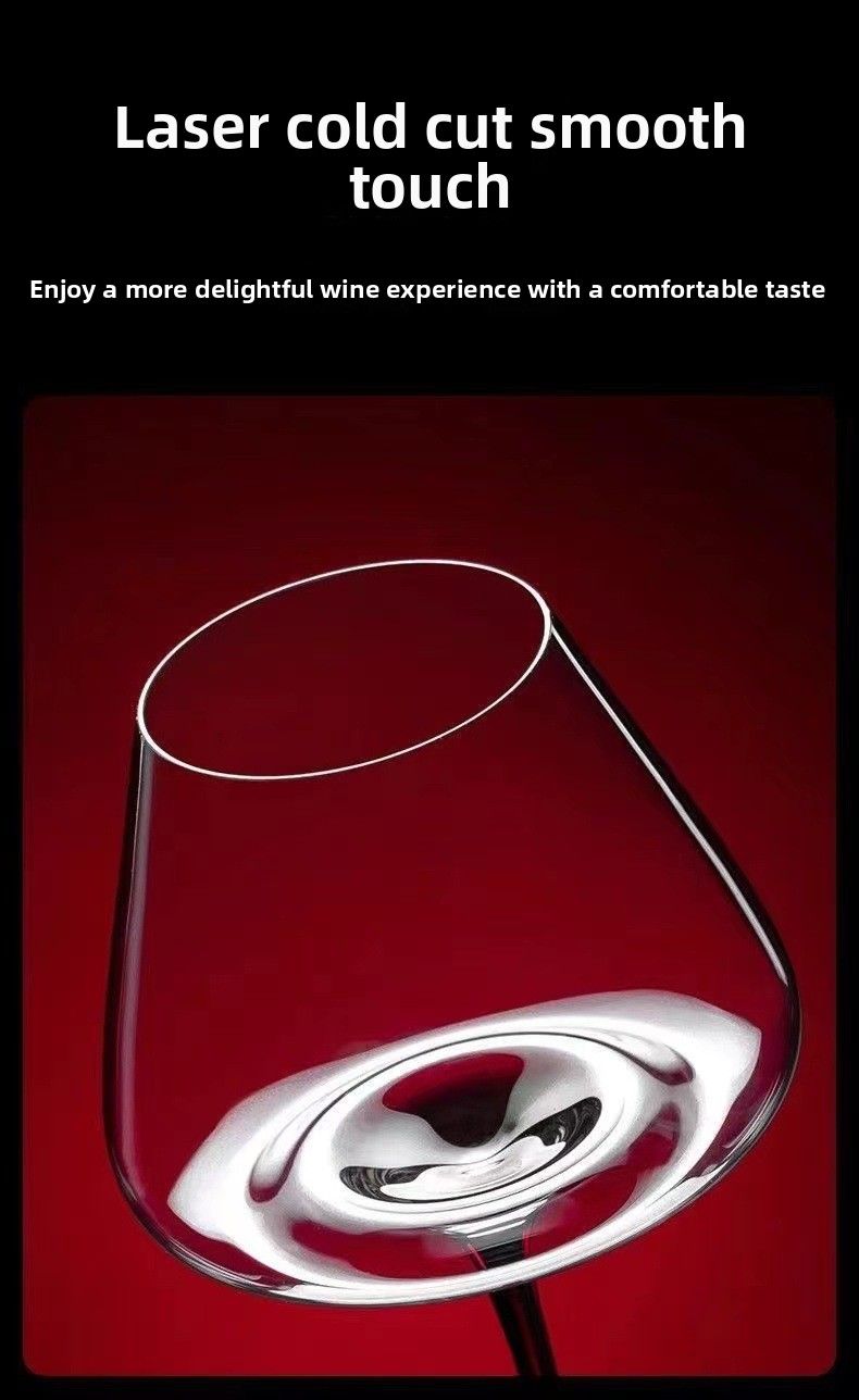 Tie Burgundy High-End Wine High-Value Fairy Home Red Stem Black Base Crystal Glass Goblet_voghion.com