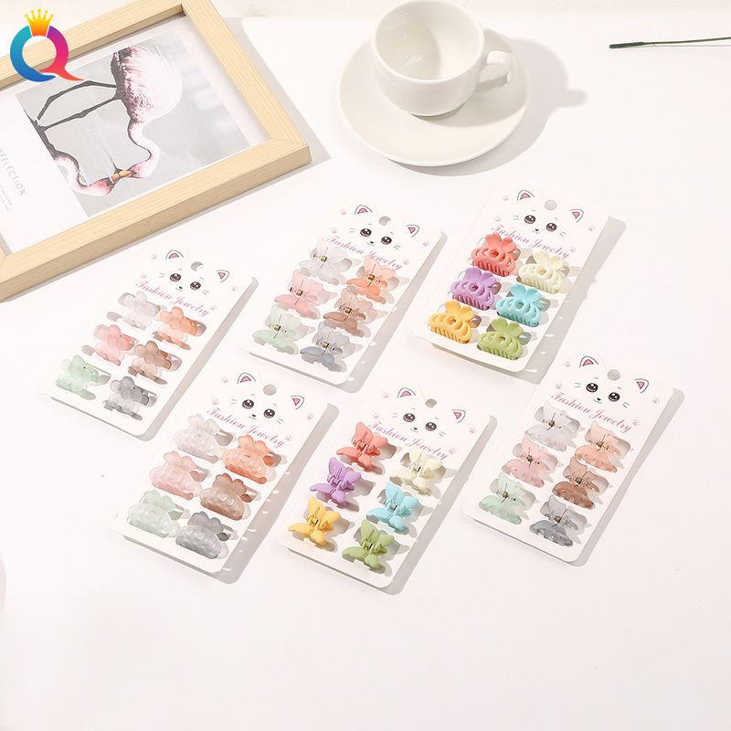 Mini-Haarspangen-Set – 6-teiliges Haarklammer-Set in matten Pastellfarben für Damen (klein, rutschfest, vielseitig für Ponyfrisuren und Hochsteckfrisuren)_voghion.com