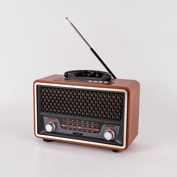 High Quality Wooden Retro Portable Radio Music Player AM/FM/SW Multi-function Bluetooth Speaker Subwoofer Card Audio Caixadesom_voghion.com