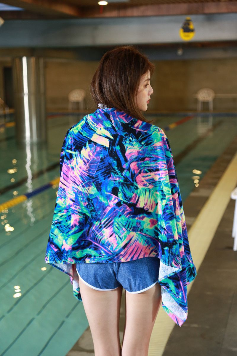 Asciugamano da bagno in puro cotone Spot American Simple P.ink Active Printing Nuoto Bagno Adulto Puro Cotone Spiaggia Bagno_voghion.com