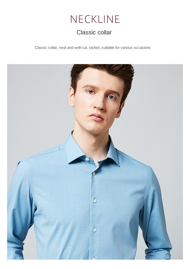 Camicia a maniche lunghe da uomo casual semplice da cento torri classica da uomo per la primavera e l'autunno_voghion.com