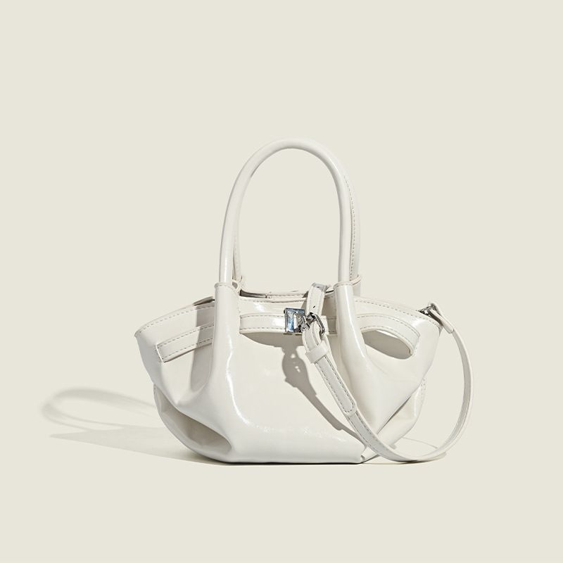 Oil Wax Leather Casual Dumpling For Women 2025 Spring New Commuter Versatile Handbag And Crossbody Bag_voghion.com