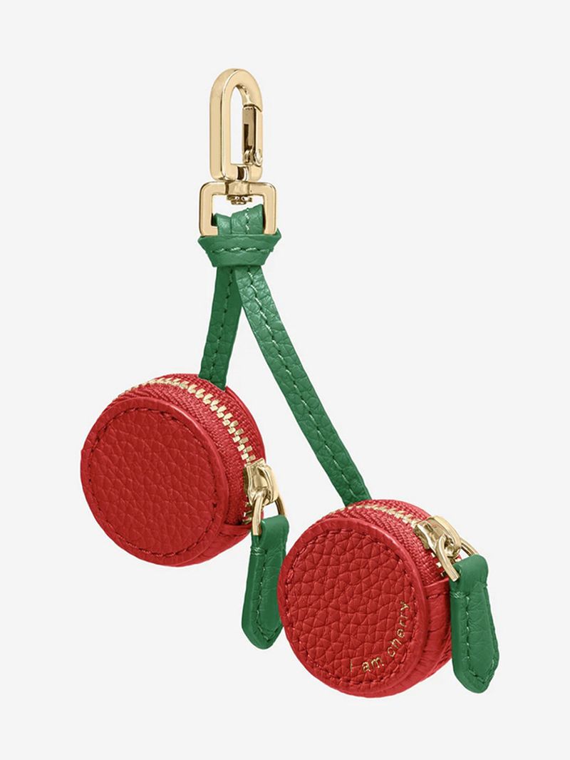 Portachiavi alla moda a forma di mini frutta - Grazioso portachiavi in PU con mirtilli, arance e ciliegie per ragazze, stile dolce e fresco, regalo perfetto per le migliori amiche_voghion.com