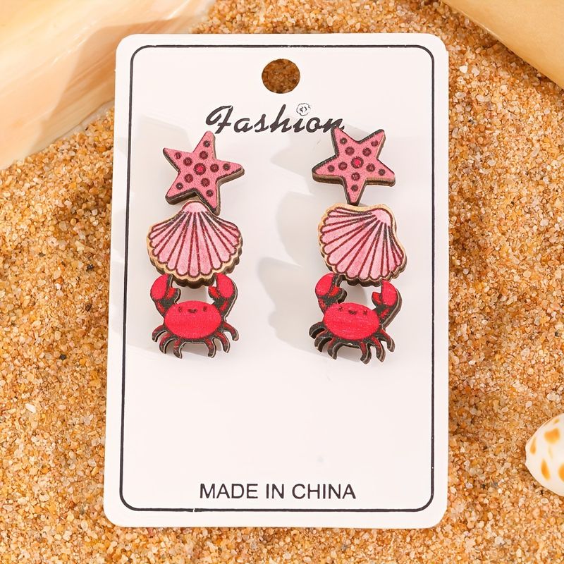 Set di collane con granchio dalla personalità esagerata e graziosi orecchini a forma di animale per le donne_voghion.com