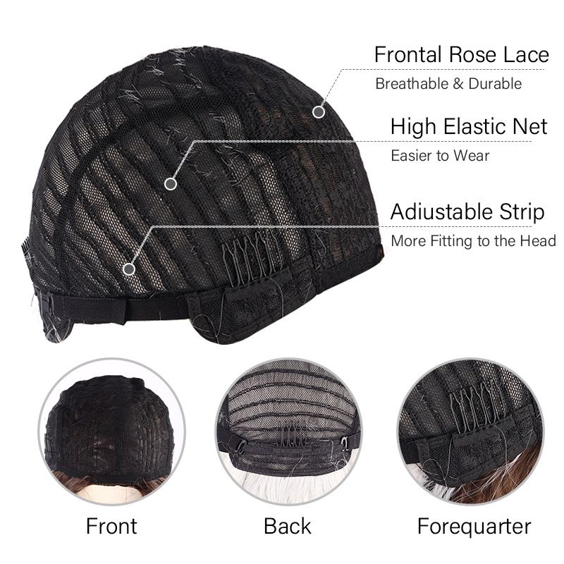 Synthetic Clip-in Wigs Wigs Women's Black Middle Parted Long Curly Hair Big Wave Machine Made Headpiece Simulation Scalp_voghion.com