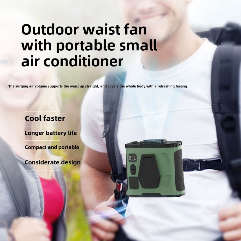Venkovní ventilátor s rychlým chlazením, přenosný USB nabíjecí ventilátor s dlouhou výdrží baterie, bezkartáčový motor, továrna na krk_voghion.com