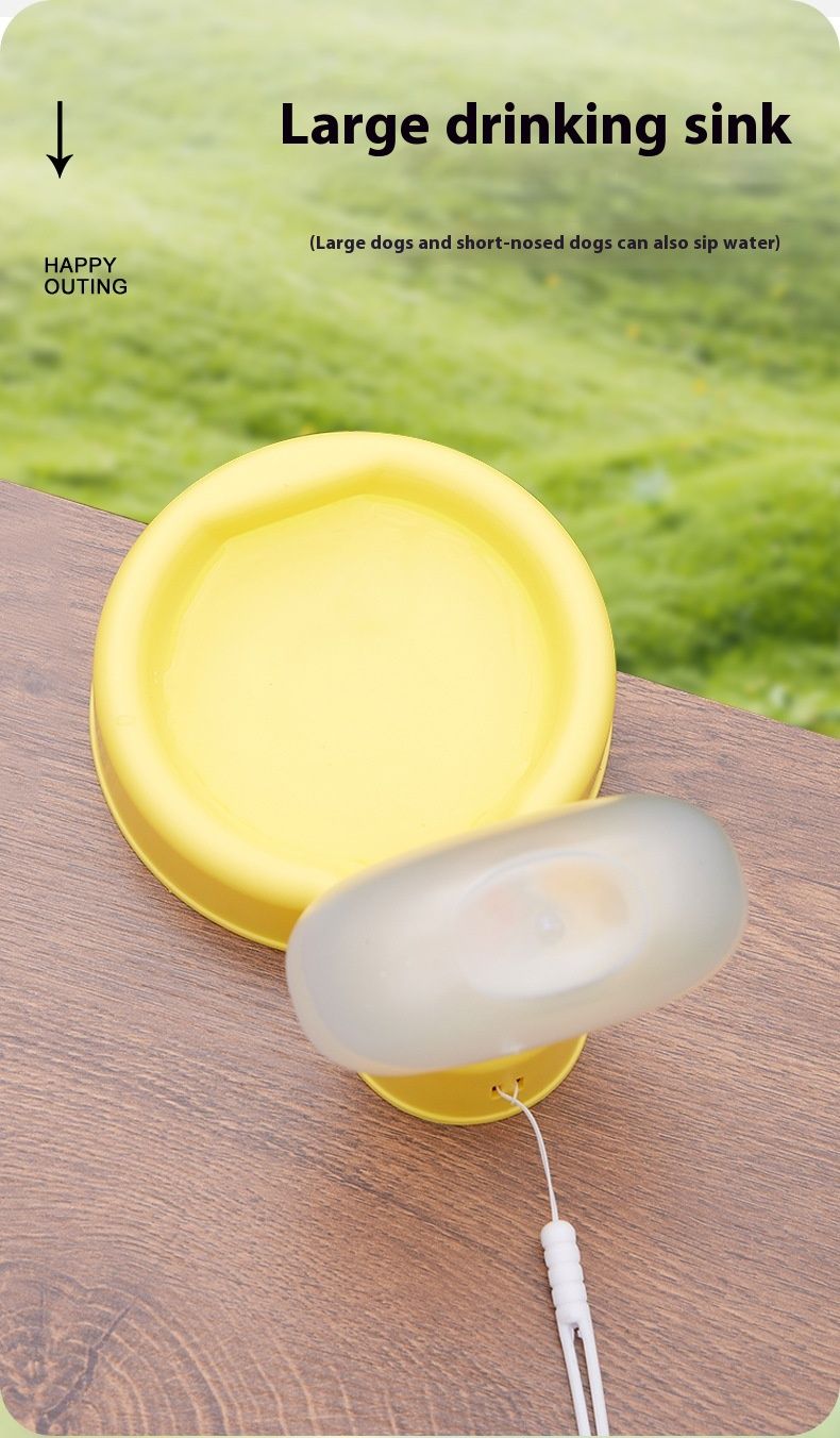 Pet outing companion cup, cat and portable hanging rope, foldable kettle, large capacity water dispenser, dog bowl_voghion.com