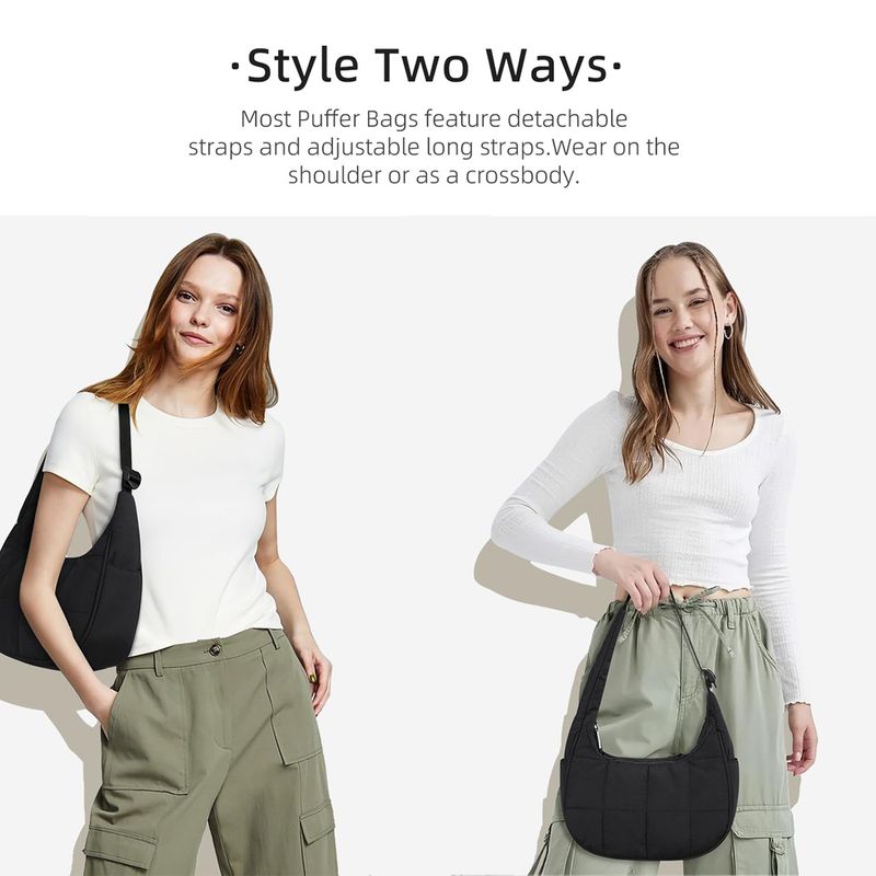 Taschen Große Kapazität Damen Unterarm Daunentasche Vielseitige Eine Schulter Modische Massivfarbe Seidenbaumwollhandtasche_voghion.com